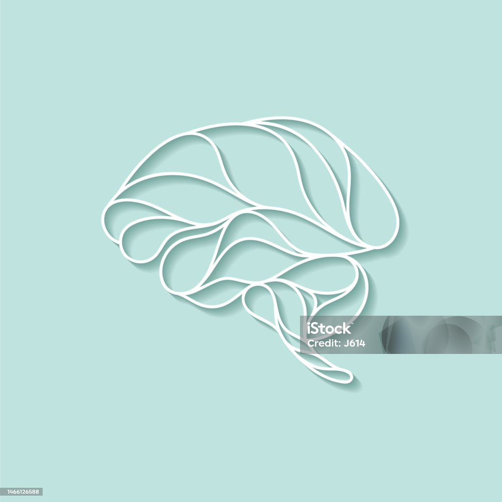 Abstract. Brain Simple Form Abstract Human Brain Stock Illustration - Download Image Now - Synapse ...