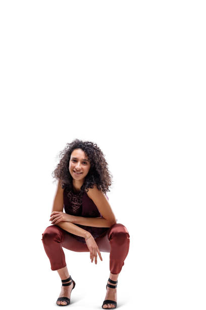 istock Model poses elegantly, beautiful, young with exotic look, long l 1466135835