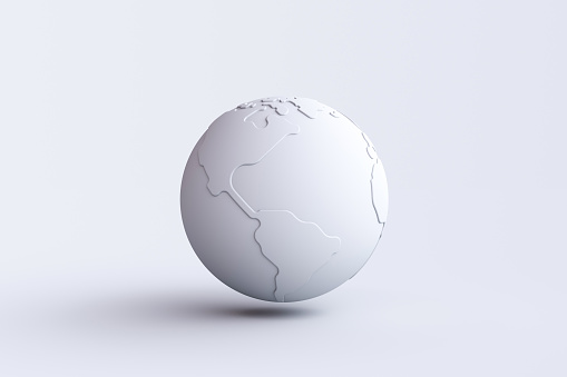 Globe - Navigational Equipment, Three Dimensional, World Map, Planet Earth, White Color