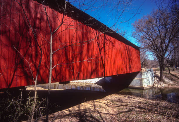 istock Sandy Creek Covered Bridge - Wide Angle View - 2001 1466169865