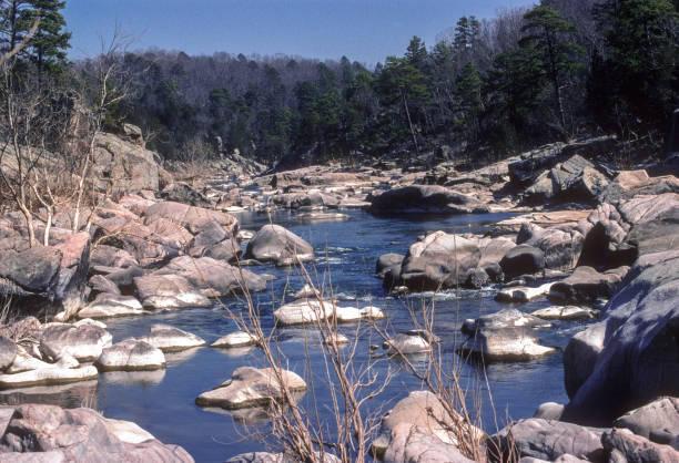 área de conservação millstream gardens - rocky st. francis river - 2005 - slide rock state park - fotografias e filmes do acervo