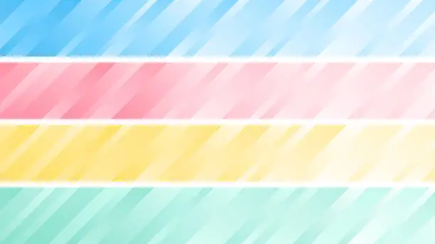 Vector illustration of Horizontal banner background set with colorful diagonal stripes