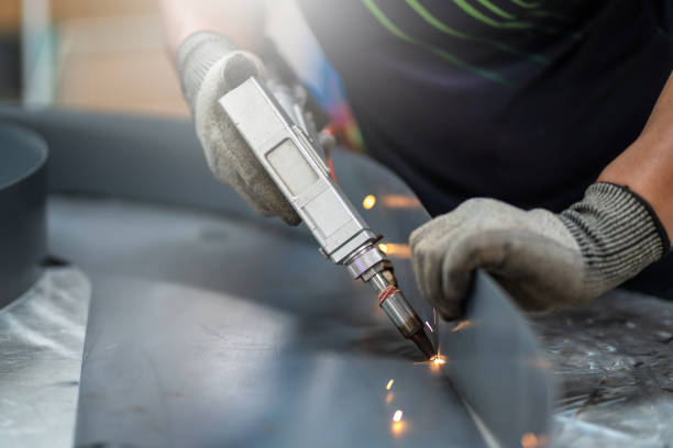 istock Steel handles are welded with argon-arc welding. 1466186527
