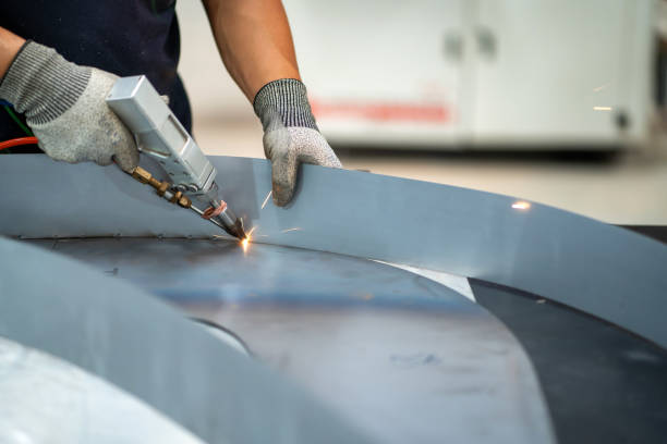 istock Steel handles are welded with argon-arc welding. 1466186528
