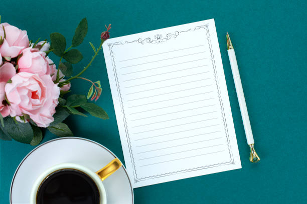 Coffee and letter paper Mock-up