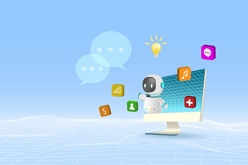 Smart Chat Ai Chat Bot Chatting On Smart Devices Summarize Information And ...