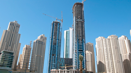Skyscrapers in Dubai downtown
