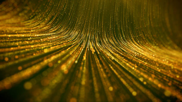 istock Golden light particle floor abstract background 1466203225