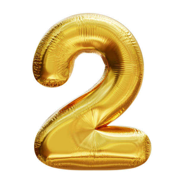 istock Gold number 2 foil balloon 1466205665