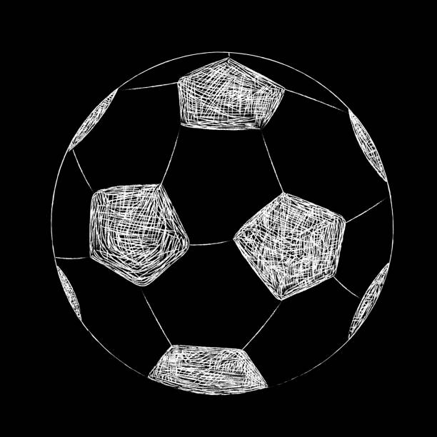 Chalk football vector art illustration
