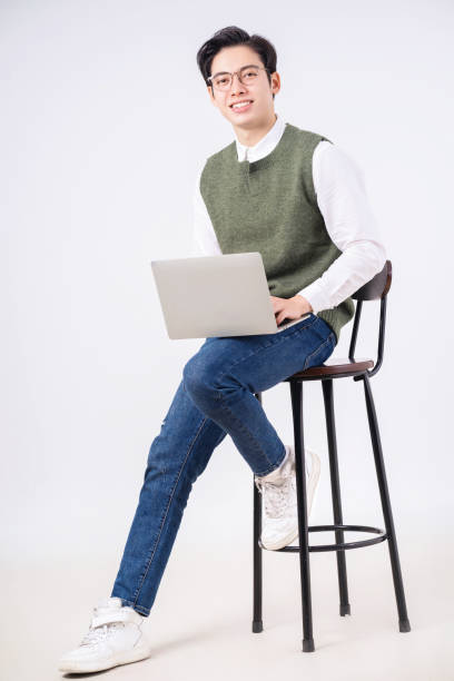 istock Image of young Asian man on white background 1466218778