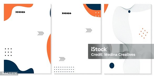 istock Set of trendy minimalist abstract hand drawn background 1466223110
