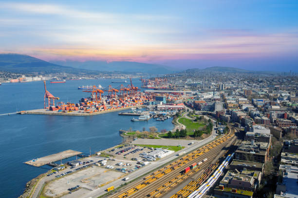 istock Vancouver aerial view of the container terminal, Canada 1466226998