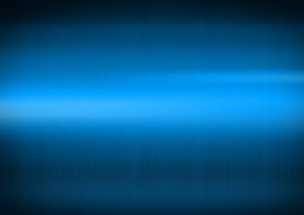 istock Blue shiny brushed metal. Horizontal background texture 1466237881
