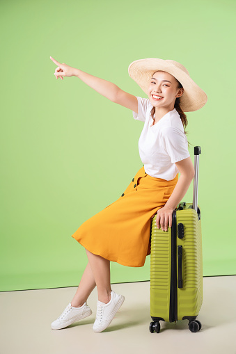 Image of young Asian woman travel, summer concept