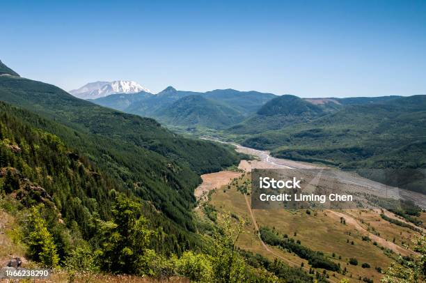 Valley On The Foot Of Mt St Helens Stock Photo - Download Image Now - Mount St. Helens, Awe, Barren