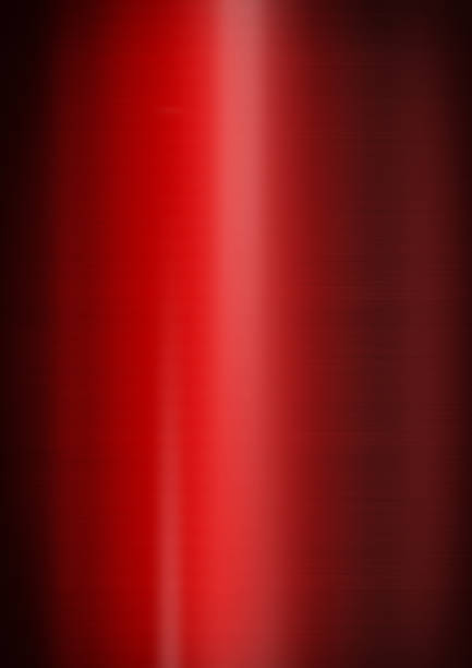 istock Red shiny brushed metal. Vertical background texture 1466238924
