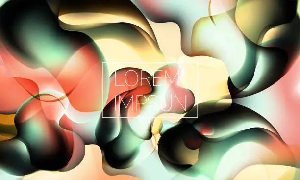 Vector illustration of abstract gradient drop fluidity pattern background