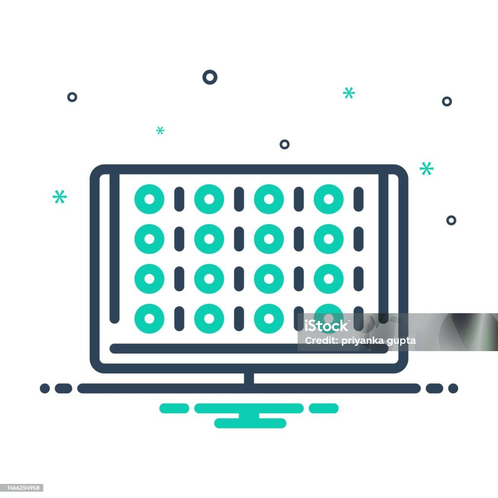 Matrix Mathematics Stock Illustration - Download Image Now - Binary ...