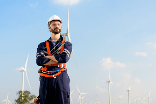 istock Renewable energy engineer working on wind turbine 1466266392