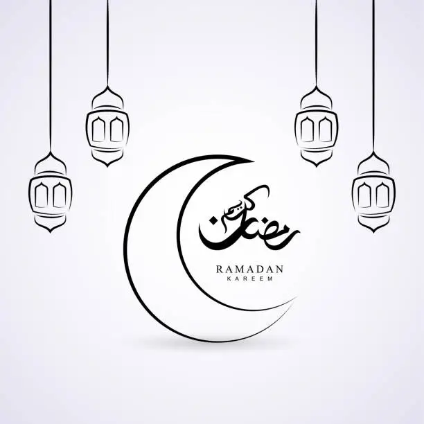Vector illustration of Ramadan Kareem greeting background