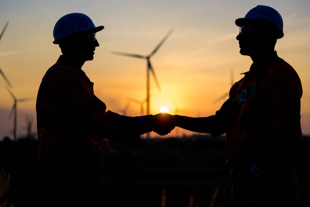 istock Renewable energy engineer working on wind turbine 1466273577