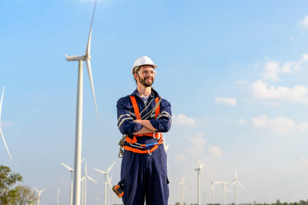 istock Renewable energy engineer working on wind turbine 1466282301
