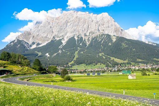 View to the Zugspitze in Germany