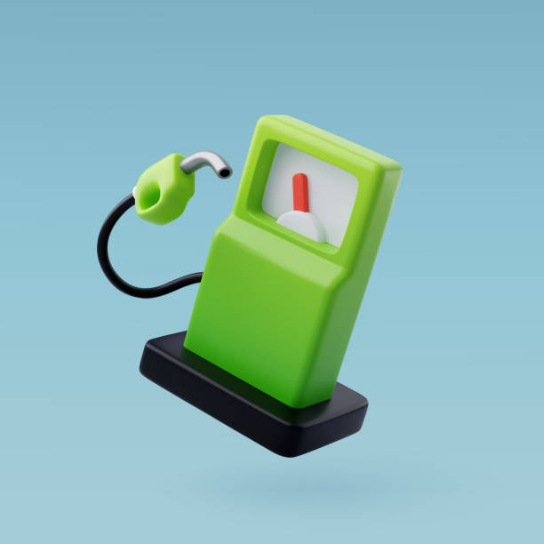 illustrazioni stock, clip art, cartoni animati e icone di tendenza di pompa di gas verde vettoriale 3d, energia verde, energia pulita, concetto di energia alternativa ambientale. - fossil fuel fuel and power generation fuel pump gasoline