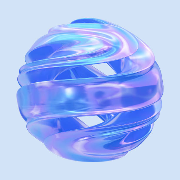 istock Futuristic liquid 3d sphere. Dispersion glass material. 3d rendering illustration. 1466297602