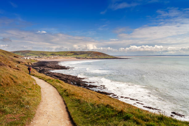 istock Beautiful South West coastal path near Baggy point in Croyde, Devon 1466299496