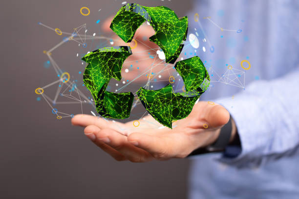 istock Eco Concept of recycling - 3d rendering ecology 1466302877