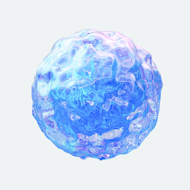 istock Abstract ball of liquid glass. 3d rendering illustration 1466303711