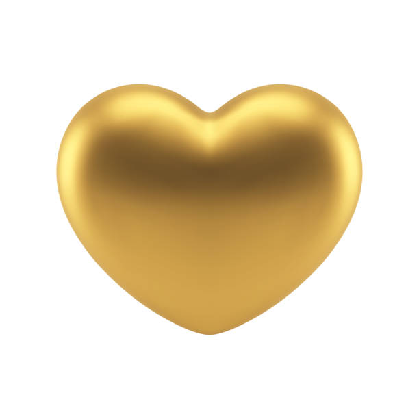 istock Golden 3d heart flying foil balloon romantic birthday anniversary wedding icon realistic vector 1466308526
