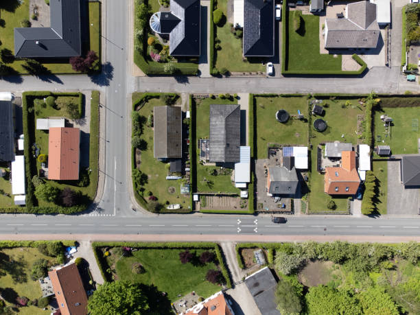 istock Aerial view of houses 1466308904