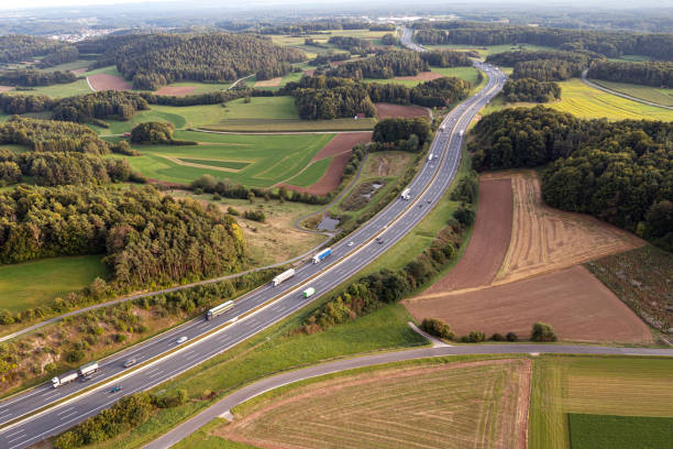 istock Rural highway, aerial view 1466310842