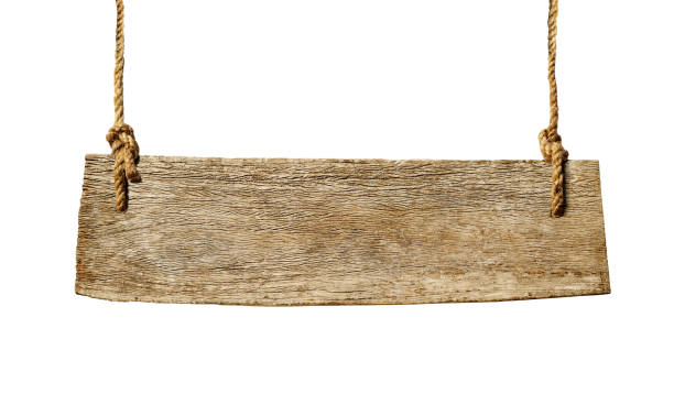 istock Old weathered wood sign isolated on white background 1466311243