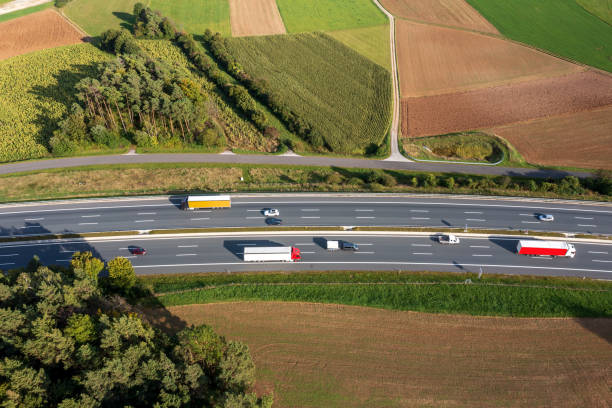 istock Rural highway aerial view 1466313251