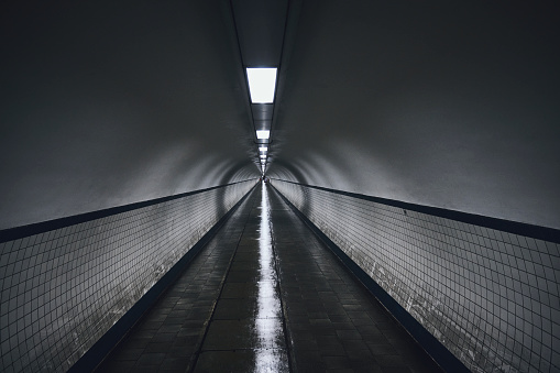 The St. Anna's underground tunnel under the Scheldt River in Antwerp, Belgium