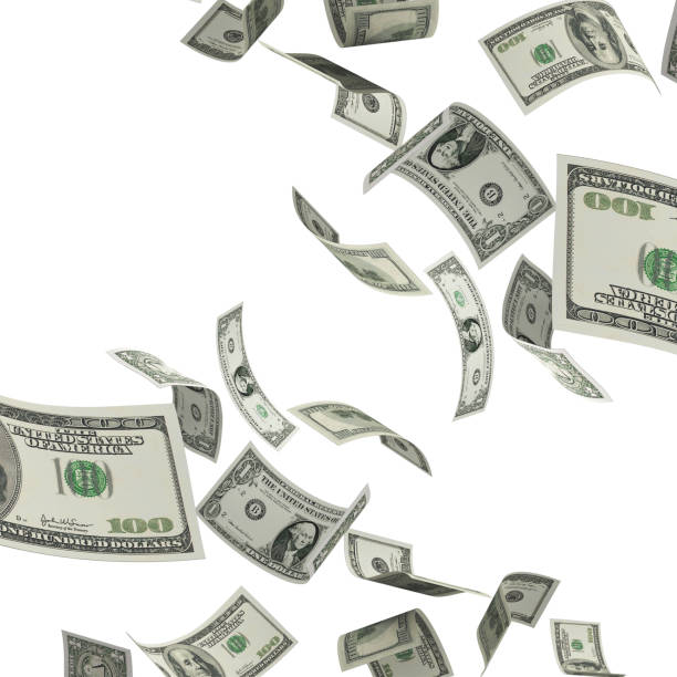 istock Dollar bill cash. Usd money background. Money falling. 1466318666