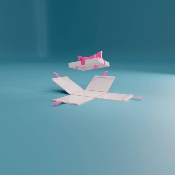 istock 3D rendering of gift box with flying box lid 1466320716