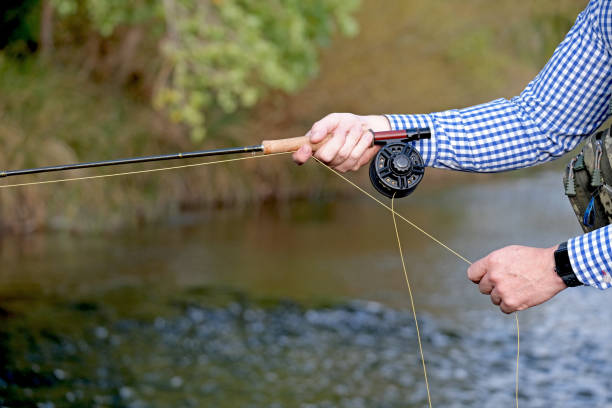 istock Fisherman catching fish in the river 1466320769