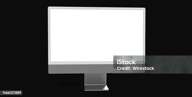 Blank Computer Backdrop Workspace Blank Screen Desktop Computer Mockup Computer Background Dark ...