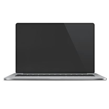 modern laptop computer  isolated on the png background