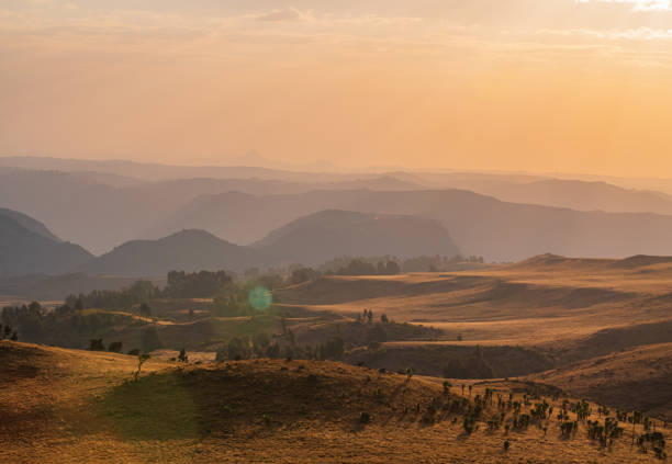 A beautiful Sunset sky in Simien Mountains, Ethiopia