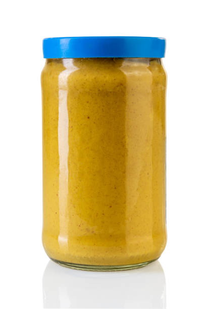 istock Mustard in glass jar 1466335460