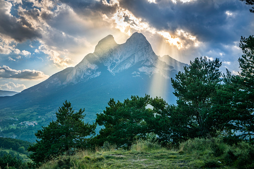 Magical sunset in Pedraforca, where it transports you to magical places