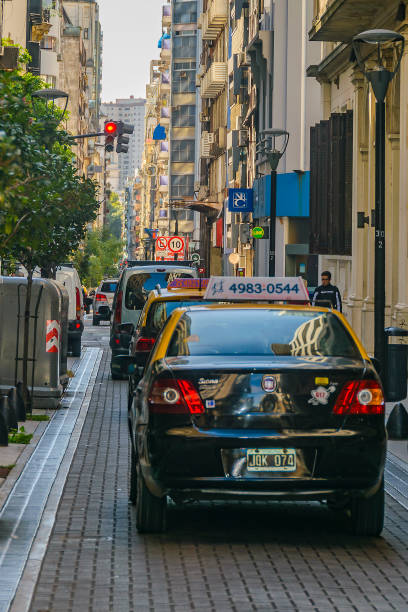 Narrow street, buenos aires, argentina stock photo
