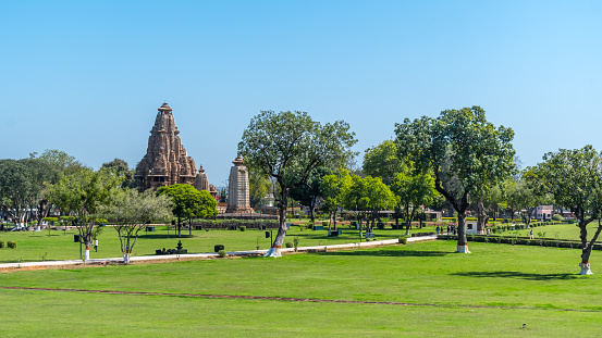 Khajuraho - The famous temple in the medieval temple group found at Khajuraho in Madhya Pradesh, India