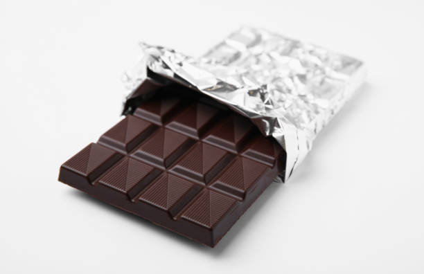 istock One tasty chocolate bar on white background 1466352157